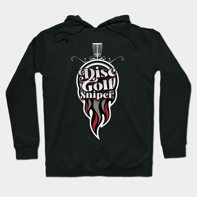 Disc Golf Sniper On Fire Hoodie by CTShirts